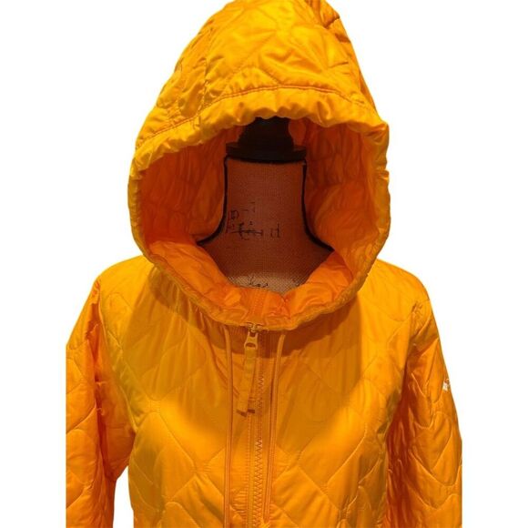 Columbia Women's Insulated Bomber Jacket Yellow Size L Hooded Casual - Picture 2 of 16